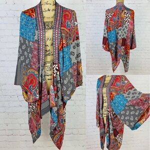 Honey Punch Boho Trim Open Front Kimono
